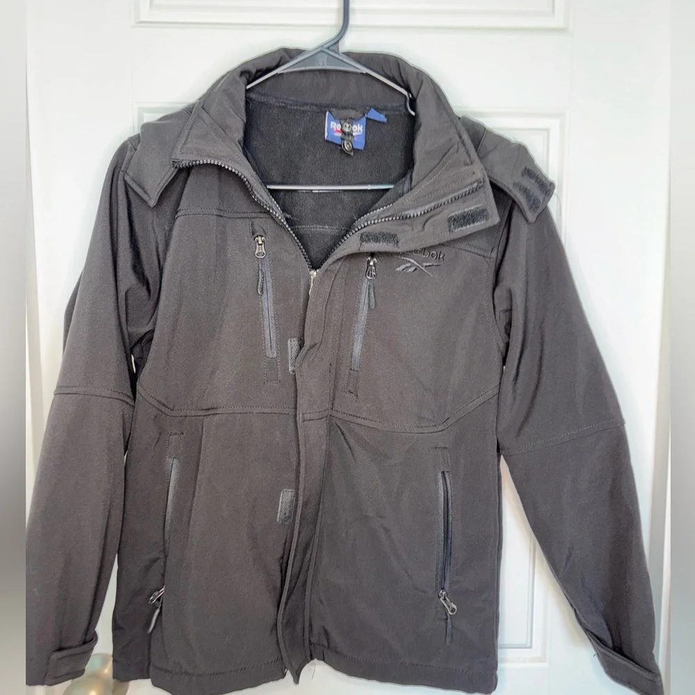 Youth Medium Zip Up Black Reebok Jacket with‎ Hood